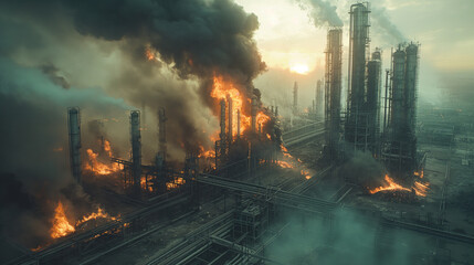工場火災のイメージ
