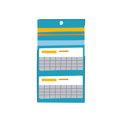 template office calendar cartoon vector illustration