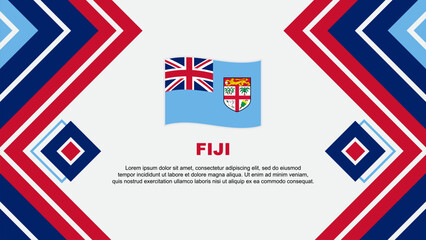 Fiji Flag Abstract Background Design Template. Fiji Independence Day Banner Wallpaper Vector Illustration. Fiji Design