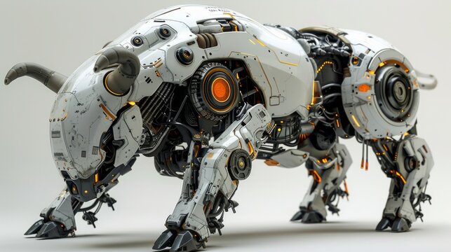 A biomimetic robot is a buffalo or a bull. The concept of modern technologies
