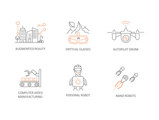 Next-Gen Tech Tools: Tech Evolution Icons.