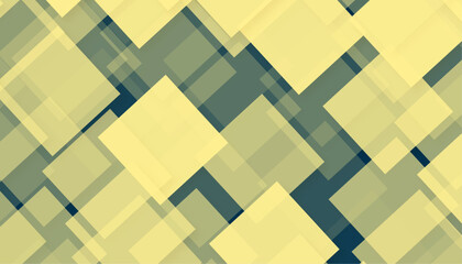 yellow random square box isolated on blue background. Abstract background. Vector illustration.