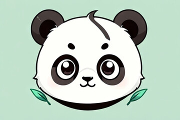 panda with a smile, baby panda, panda, cartoon