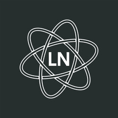 LN letter logo design on white background. LN logo. LN creative initials letter Monogram logo icon concept. LN letter design