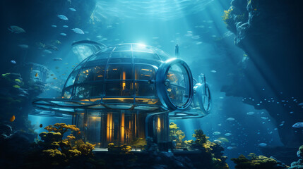 Futuristic underwater habitats