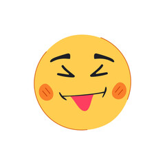 Fototapeta premium retro smiley cartoon. drip smile, happy cool, psychedelic doodle retro smiley sign. isolated symbol vector illustration