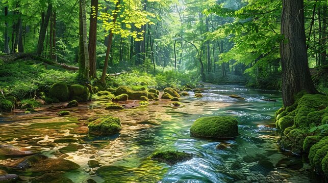 April Showers Bring May Flowers A Refreshing Forest Getaway Generative AI