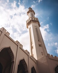 Fototapeta premium Captivating Photo of a Mosque, A Place of Spiritual Reflection, Generative AI