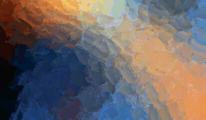 abstract brush effect stroke blended grunge layered shadow wave effect dark bluish yellow faded orange beige gradient background vector illustration