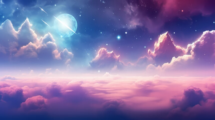 Fototapeta premium Clouds as abstract pink background