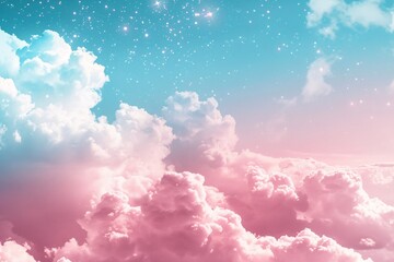 Pink Clouds in a Blue Sky A Perfect Match for the Month of Love Generative AI