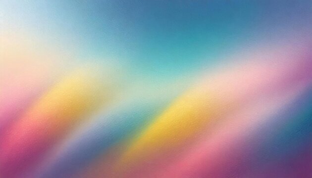 Colorful abstract background with soft pastel gradient and rainbow colors with grain texture.