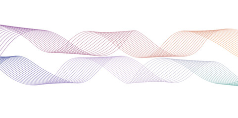 Abstract blend wave lines and technology background. Background lines wave abstract stripe design. White background, mesh abstract, vector gradient line soft blend.	
