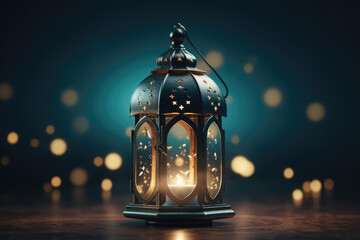 Eid ul fitr, Ramadan Kareem,Eid al Adha, Eid Mubarak.Muslim symbolism with islamic lantern .Holiday card - obrazy, fototapety, plakaty