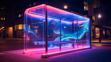 Holographic bus stops