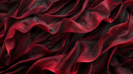 Wave like movement in the style of red flowing fabrics background
 - obrazy, fototapety, plakaty