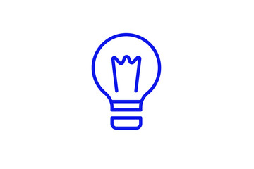 bulb illustration in line style design. Vector illustration.	