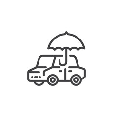 Car Insurance line icon