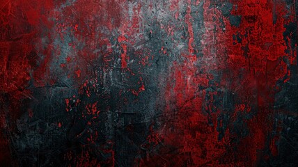 Beautiful grunge gray red background. Panoramic abstract decorative dark background. Wide angle rough stylish mystic texture wallpaper with copy space - generative ai - obrazy, fototapety, plakaty
