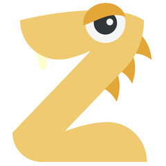 Monster Alphabet Letter Z