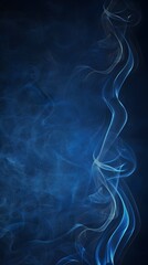 abstract blue smoke on dark background	