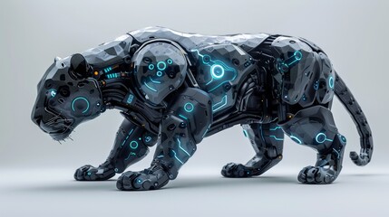 A biomimetic tiger robot. The concept of modern technologies