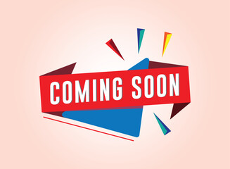 Coming soon banner design templete. Promotion banner coming soon. Vector Illustration.