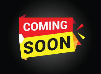 Coming soon banner design templete. Promotion banner coming soon. Vector Illustration.