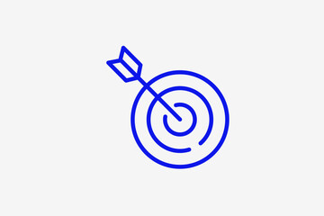 goal illustration in line style design. Vector illustration.