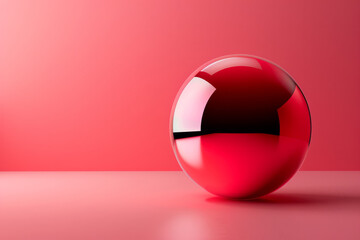 Smooth reflective red sphere