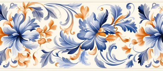 Afwasbaar behang Italian ceramic pattern design seamless. © Vusal