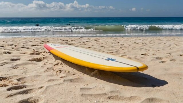 surfboard on the beach