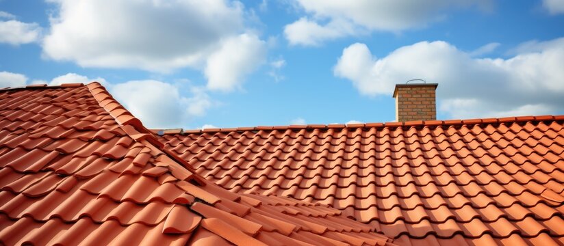 Red tiled townhouse roof