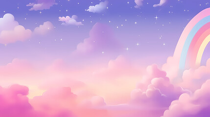 Fantasy pink sparkling cloudscape