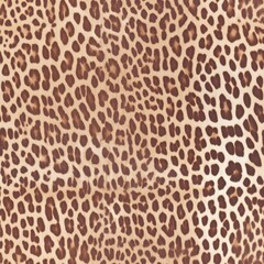 A high-resolution, seamless texture that mimics the look of tan leopard fur with distinct, well-defined spots, ideal for print and digital design use.