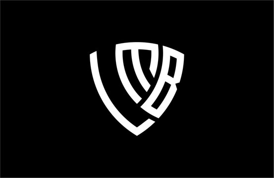 LMB creative letter shield logo design vector icon illustration