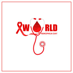 Vector illustration of World Hemophilia Day social media feed template
