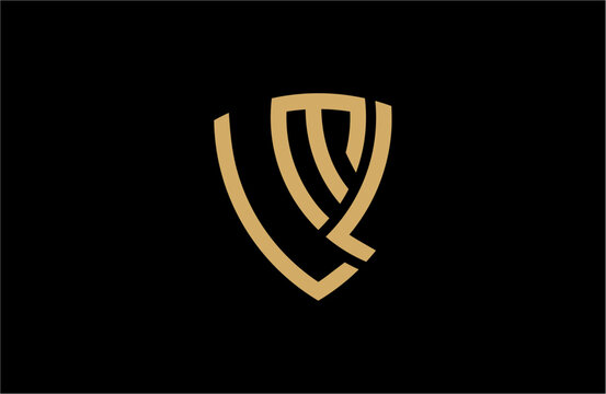 LML creative letter shield logo design vector icon illustration