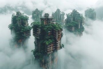 City Floating in Clouds