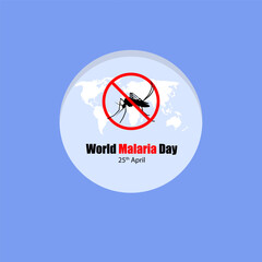 Vector illustration of World Malaria Day social media feed template