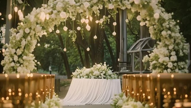 outdoor wedding decorations Video 4K