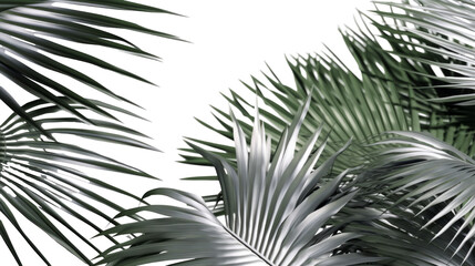 An overlay of palm leaves
