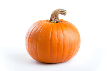 Orange Pumpkin On A White Background Background With Shadows Created Using Artificial Intelligence