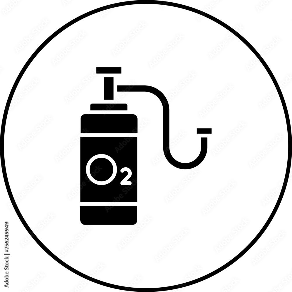 Sticker Oxygen Tank Icon