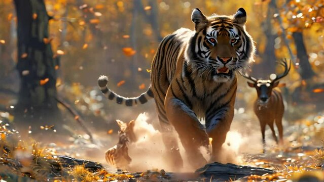 tiger in nature Video 4K