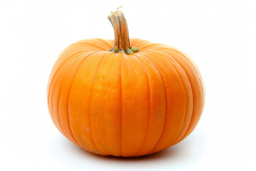 Orange Pumpkin On A White Background Background With Shadows Created Using Artificial Intelligence