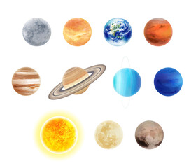 太陽系天体のイラスト