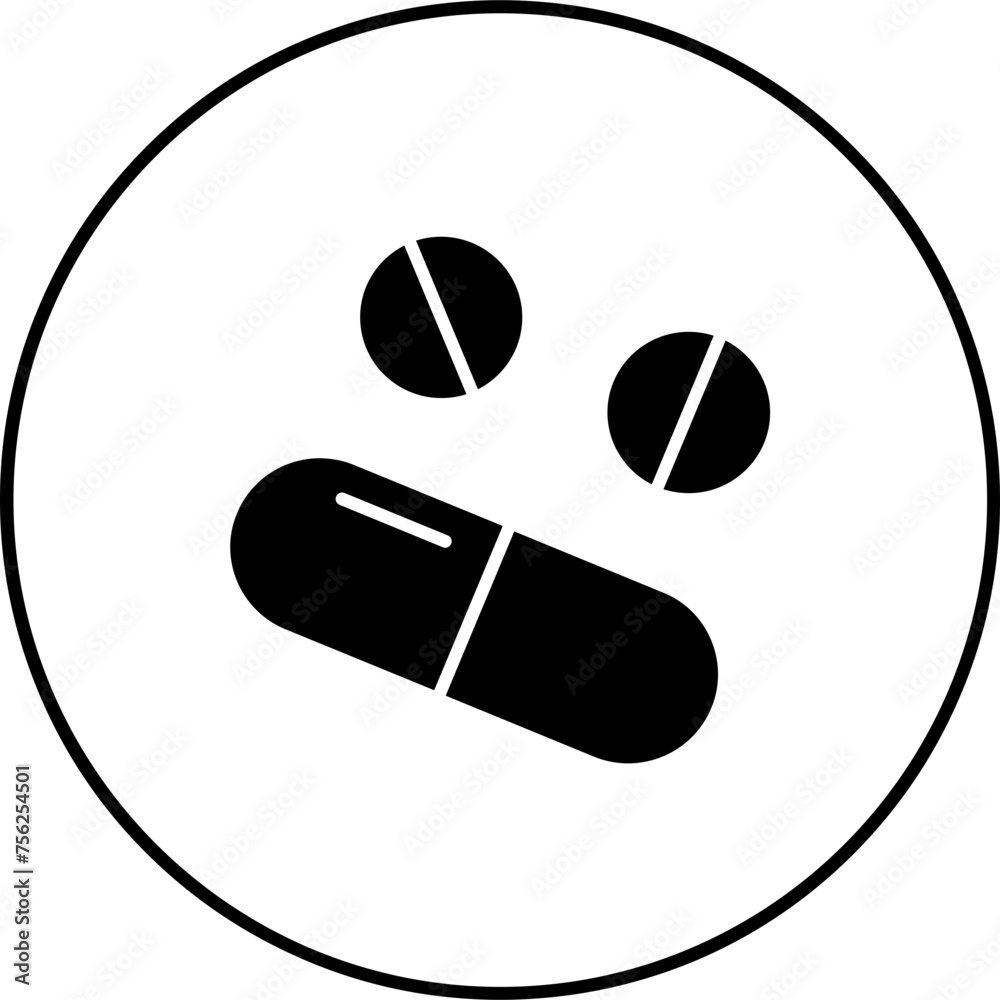 Sticker pills icon