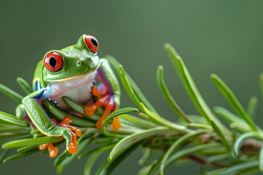 Frog on a Branch A Catchy and Optimized Adobe Stock Image Title Generative AI
