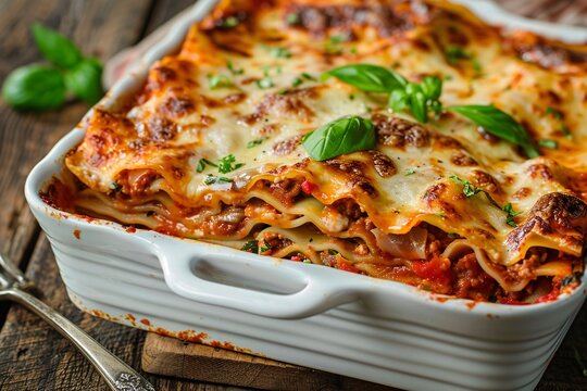 Pizza Month A Delicious Dish with Fresh Basil and Tomatoes Generative AI